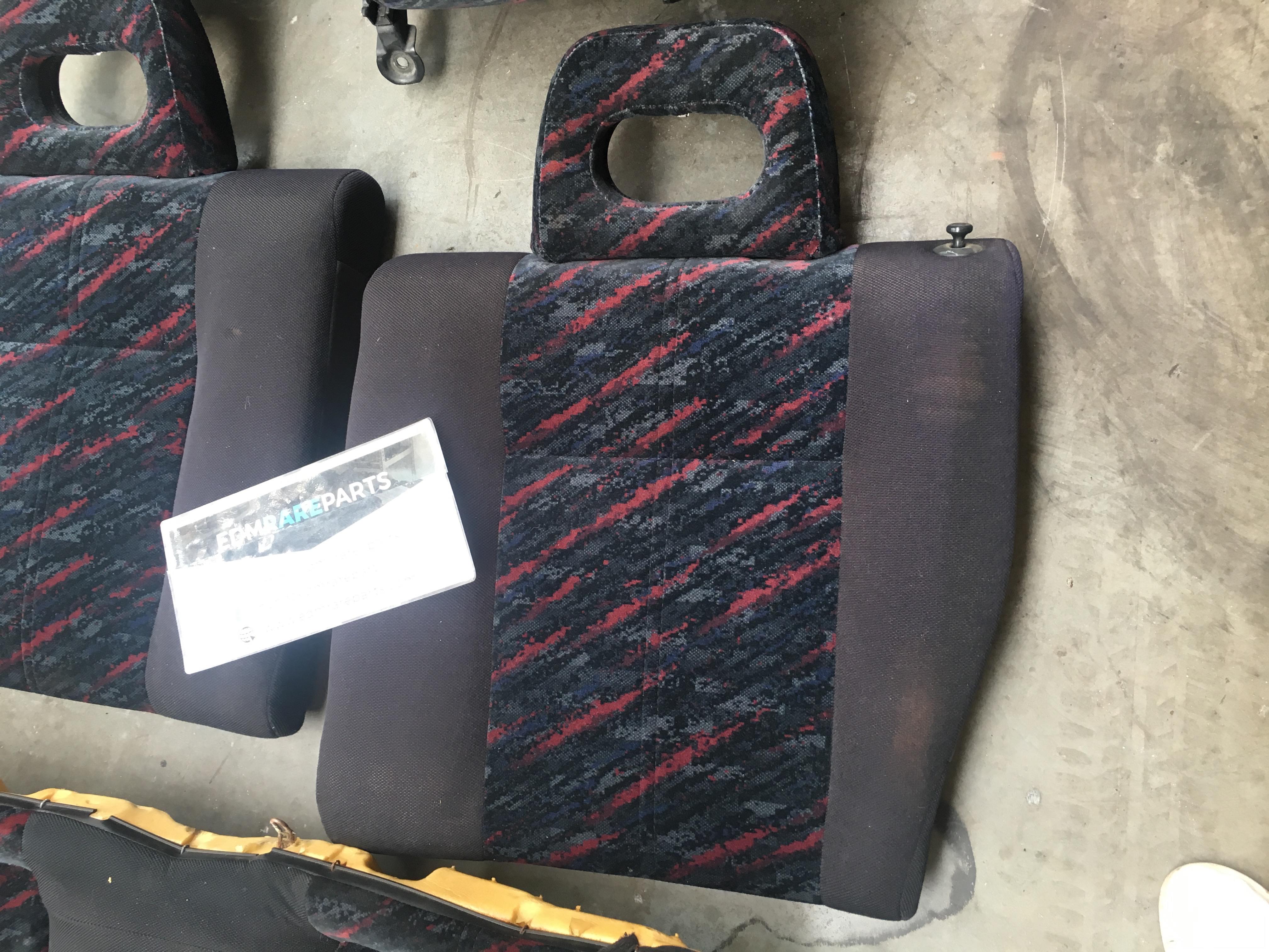 Rare Sir Vti Seats Front And Back Confetti Honda Civic Ek 96 00 Hatchback Edm Rare Parts
